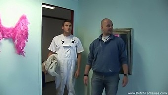 Dutch Mature Woman Enjoys Sex With Two Men