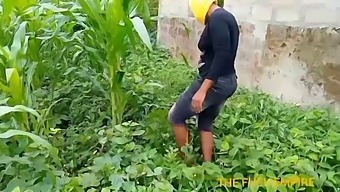 A Nigerian Teacher Visits Her Maize Garden And Gets Lucky With A College Boy