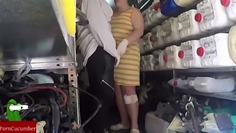 Hidden Camera Captures Workplace Sex With Curvy Woman