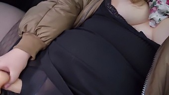 Fatty Beauty With Big Boobs Pleasures Herself In A Taxi