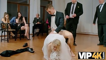 Blonde Bride Gets Naughty In High-Definition Wedding Party