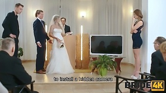 Hidden Camera Captures Bride'S Steamy Encounter In Lingerie And Stockings