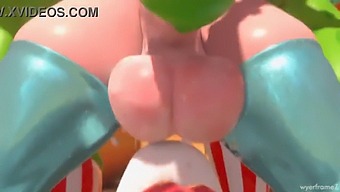 A Sexually Aroused Ova-Laying Hermaphrodite Gives A Deep Blow Job To Princess Rosalina.